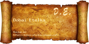 Dobai Etelka névjegykártya